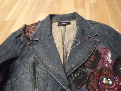 Elastické riflové sako vel.m-l, m