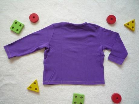 Fialové bavlněné tričko s hvězdou, tom tailor,92