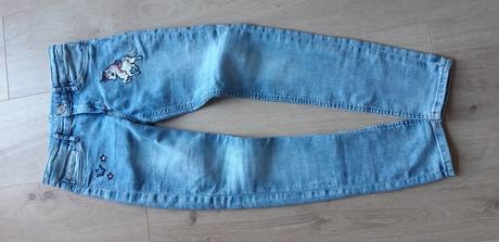 Džíny h&m vel. 140 s jednorožcem unicorn, h&m,134