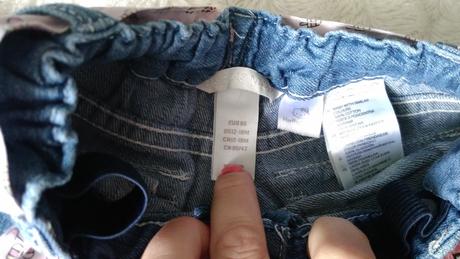 Riflové kalhoty hello kitty vel. 86, h&m,86