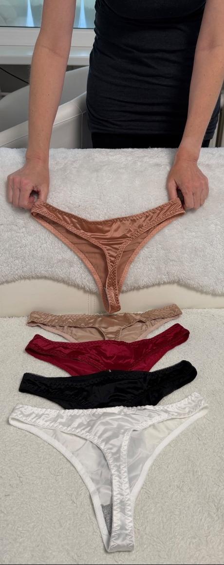 Dámská saténová tanga set 5 ks vel. xl, xl