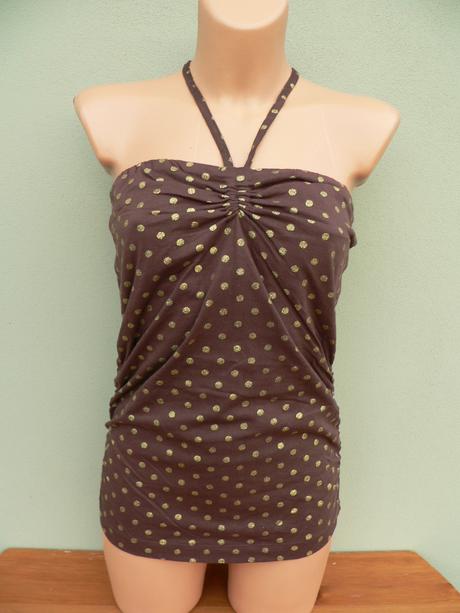 Puntíkatý top bez ramínek colours of... - vel.s, colours of the world,s