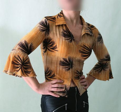 Elastická halenka s palmami a třpytivou nitkou, abercrombie&fitch,s