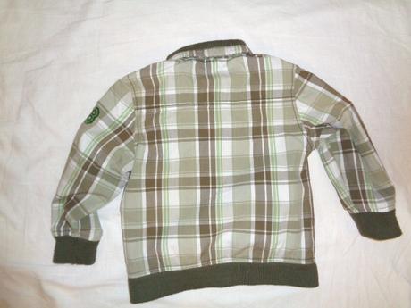 Krásná zelenohnědá káro bunda - jaro/podzim, dopodopo,92