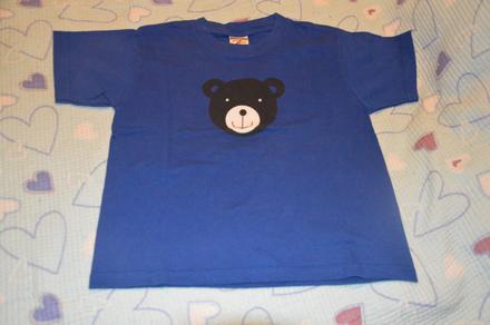 110 116 bavlněné triko krátký rukáv s medvídkem, 116