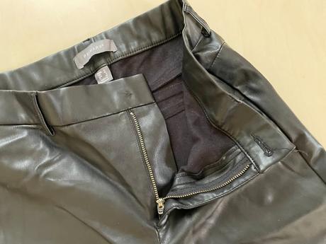 Koženkové kalhoty, chybí knoflík, vel m/l, primark, primark,m