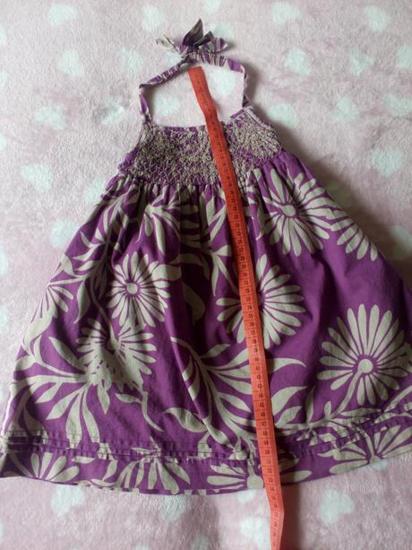 Bavlněné letní šaty, kolem krku s podšívkou, vertbaudet,92