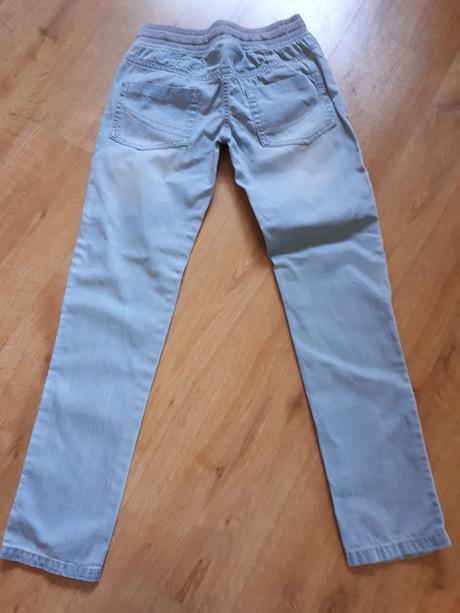 Bezva džíny rifle s pružný pasem v super barvičce, next,140