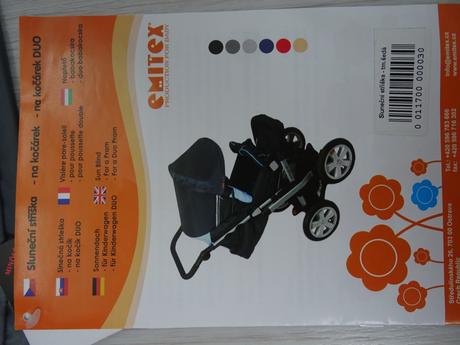 Nová sluneční stříška na kočárek, emitex