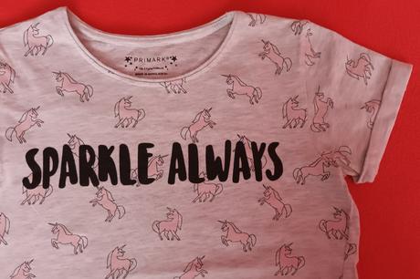 Dívčí triko krátký rukáv unicorn primark, primark,146