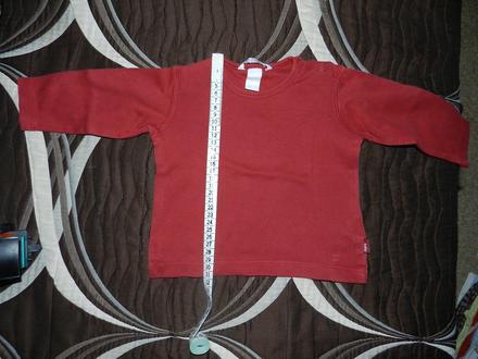 Triko dlouhý rukáv červené, h&m,74