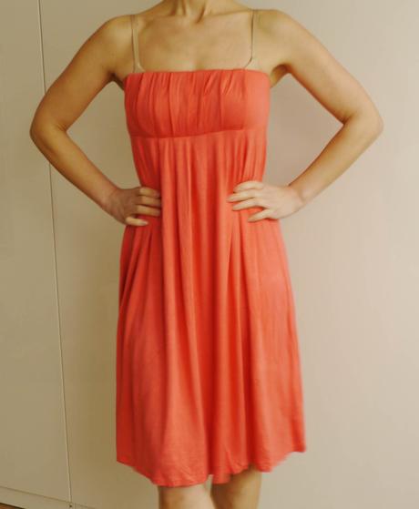 Saty koralove barvy bez raminek 34 od 3 suisses, 34