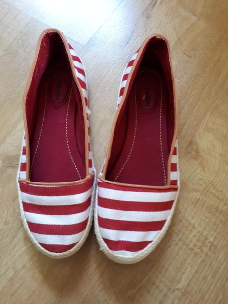 Veselé letní pruhované boty, 38