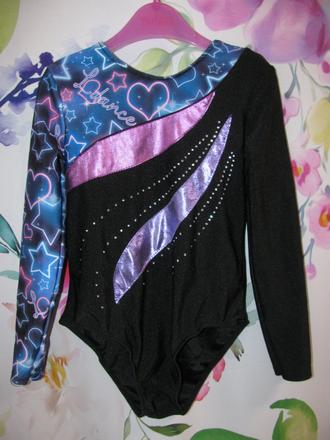 Dívčí elastický gymnastický, taneční, baletní dres, 110