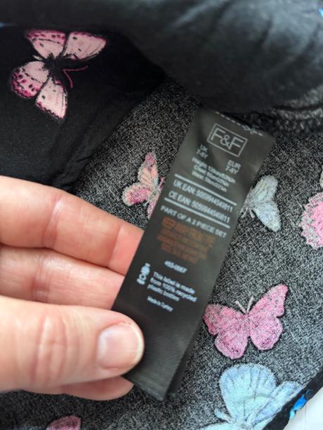 Ob/ tunika s motýly- v.7/8 let, f&f,128