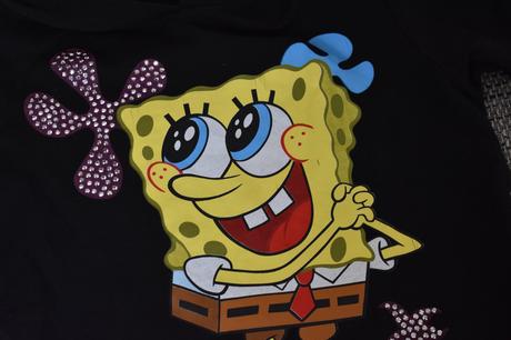 Černá dívčí mikina spongebob, velikost 152/158, 152
