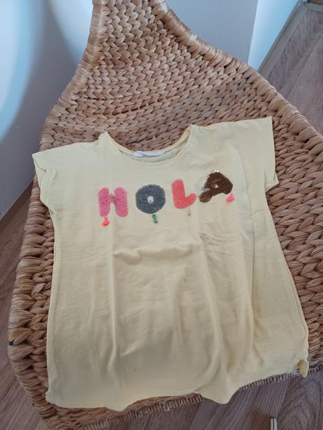 Vanilkové tričko s měnícími flitry h&m, h&m,128