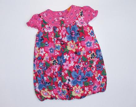 P340 dvouvrstvé šaty s květy vel. 74, mini mode,74