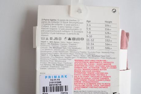 Silonky vel. 7 - 8 let, primark,128