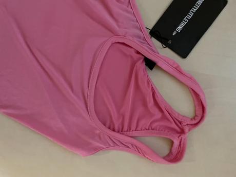 Nové růžové šaty asymetrické ramínko vel xs, prett, xs