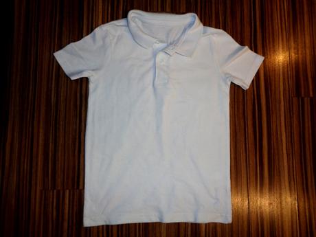 Bílé bavlněné vroubkované tričko s límečkem, tu,122