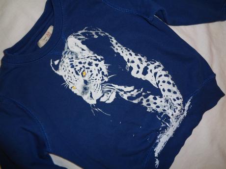 Luxusní modrá mikina s tygrem, zara,104