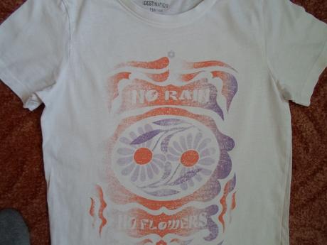 Bílé tričko triko krátký rukáv, 152