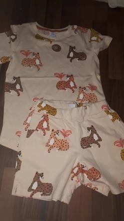 Zvířátkový komplet tričko + kratase 122 lindex, lindex,122
