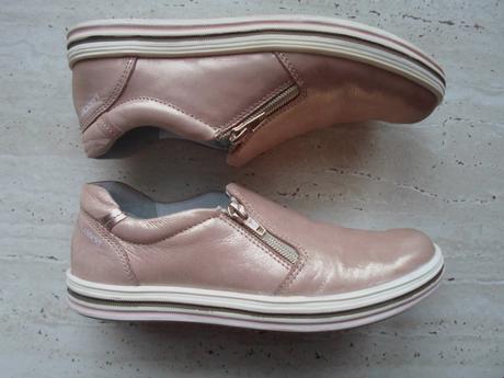 Růžové zlaté boty polobotky kožené, lasocki,36