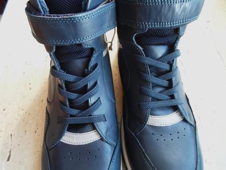 Modré boty polobotky kožené, lasocki,37