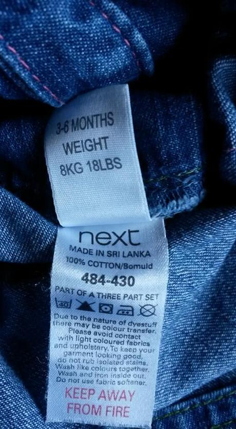 Džínové šatičky next vel. 3-6 m, next,68