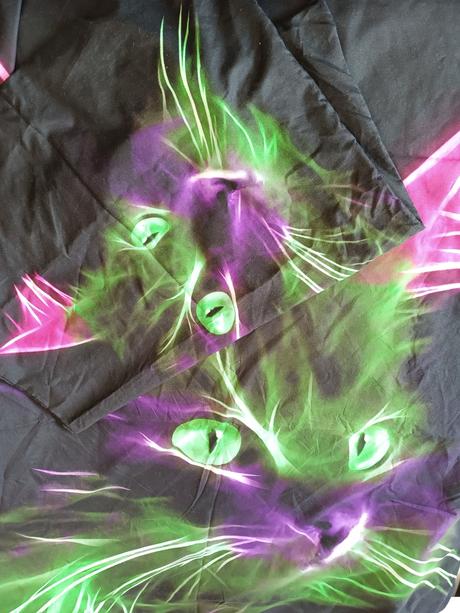 3d povlečení kočka - neon, 