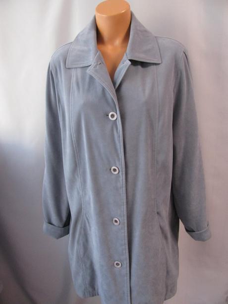 Přechodní šedý dámský kabátek, xl