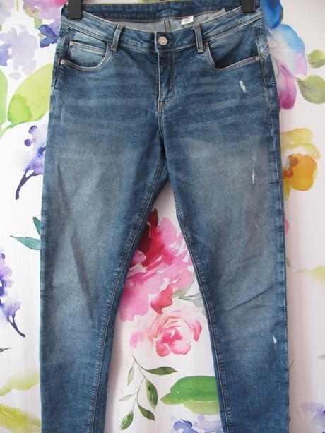 Skvělé strečové džíny ,jeggíny, lehce trhané h&m, h&m,32