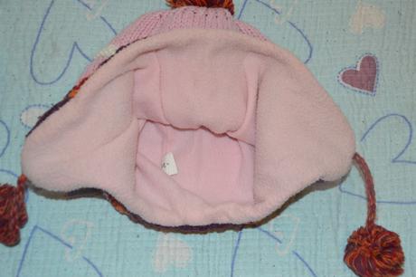 Teplá zimní čepice s bambulkami, wolf,128