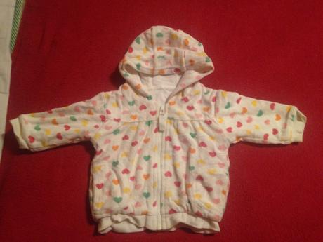 Dívčí mikina - mikinka srdce - srdíčka, marks & spencer,62