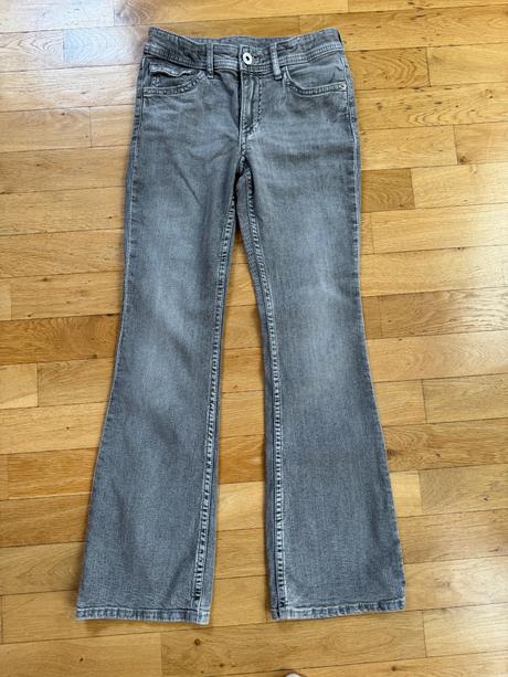 Džiny šedé fler, h&m,152