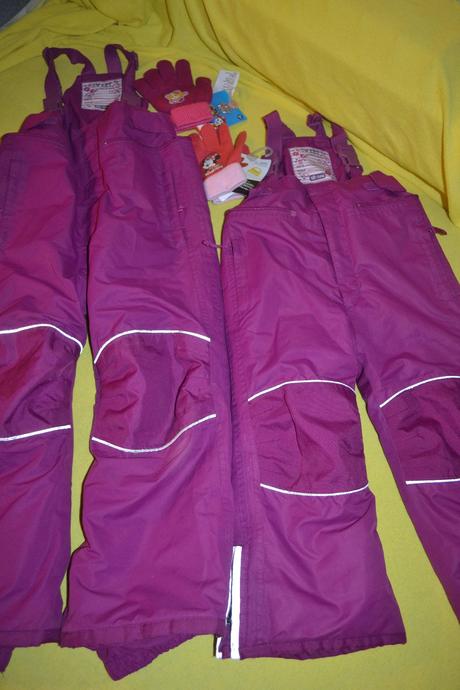 2x dívčí oteplovačky tchibo 98/104,110/116,rukavic, tchibo,110