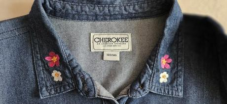 Dívčí džínové šaty + halenka, vel.140/146, 140–152