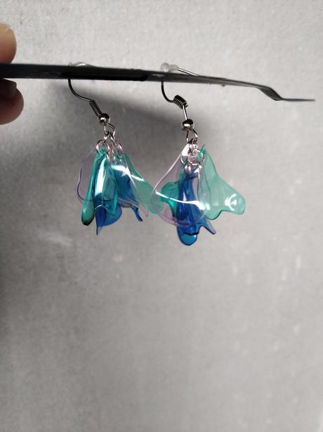 Naušnice z petlahví - modré,