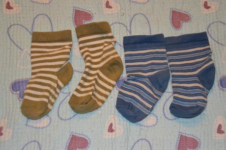 2x prouhaté bavlněné ponožky, vel. 86, 86