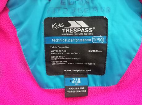 Tyrkysová bunda tresspass vel 122 - 128, 128