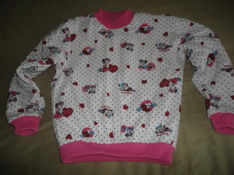 Vyteplená bundo/mikina s minnie, vel. 11-12 let, 152
