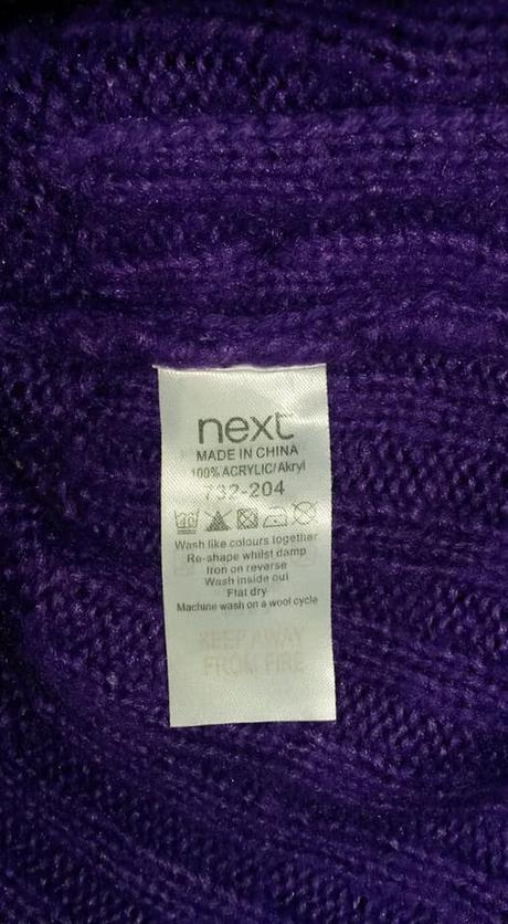 Fialová tunika s rolákem next vel. 104, next,104