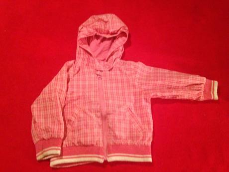 Dívčí bunda - bundička - proužky, kostičky, 86