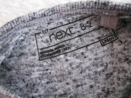 Krásné dívčí šedé tričko, střik, next,68