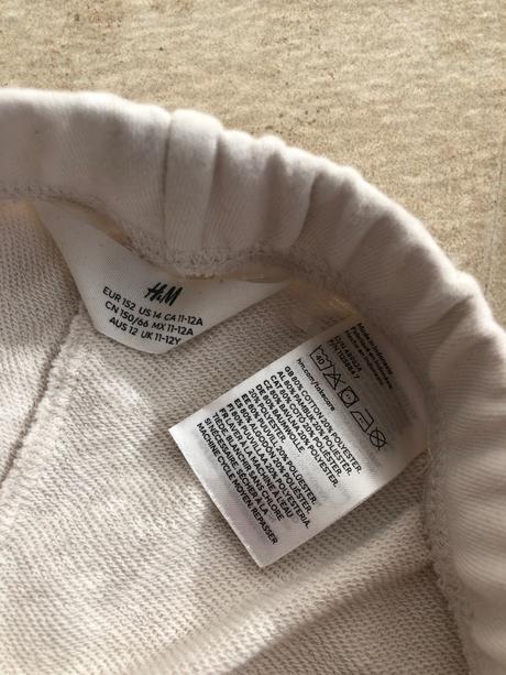 Teplaky bilo-kremova barva h&m 152, h&m,152