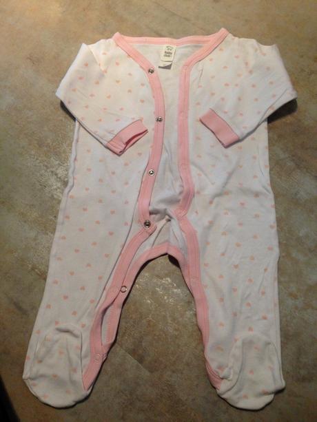 Bavlna pyžamo body ca, holčička vel.68 bílá růžová, c&a,68