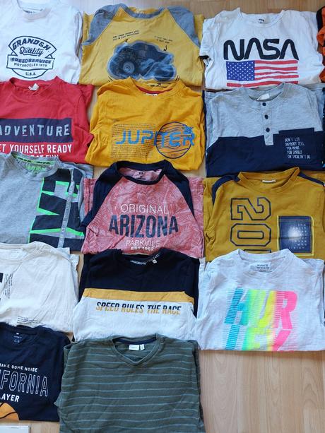 Sada triček s dlouhým rukávem, 23ks, 146 a 146/152, coccodrillo,146