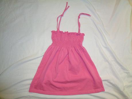 Růžový bavlněný žabičkový top 146/152, 146